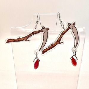 Axe Earrings - Halloween Earrings - Horror Earrings - Grim Reaper Earrings